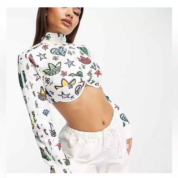 Adidas X Jeremy Scott zip cropped top - Picture 7 of 9